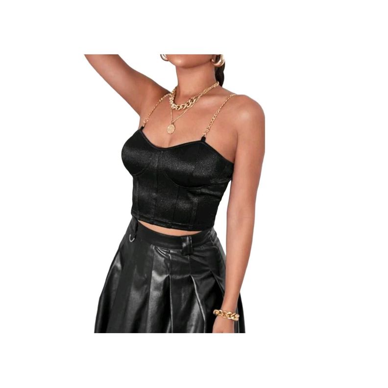 Crop Top Mujer Bustier de Seda-0