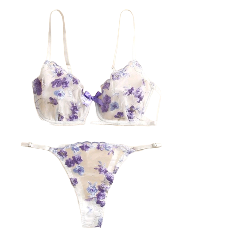 Conjunto de Lencería Seductora Bustier y Bikini-0