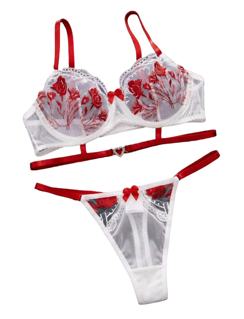 Set de Lencería con Bordados LOVE-1
