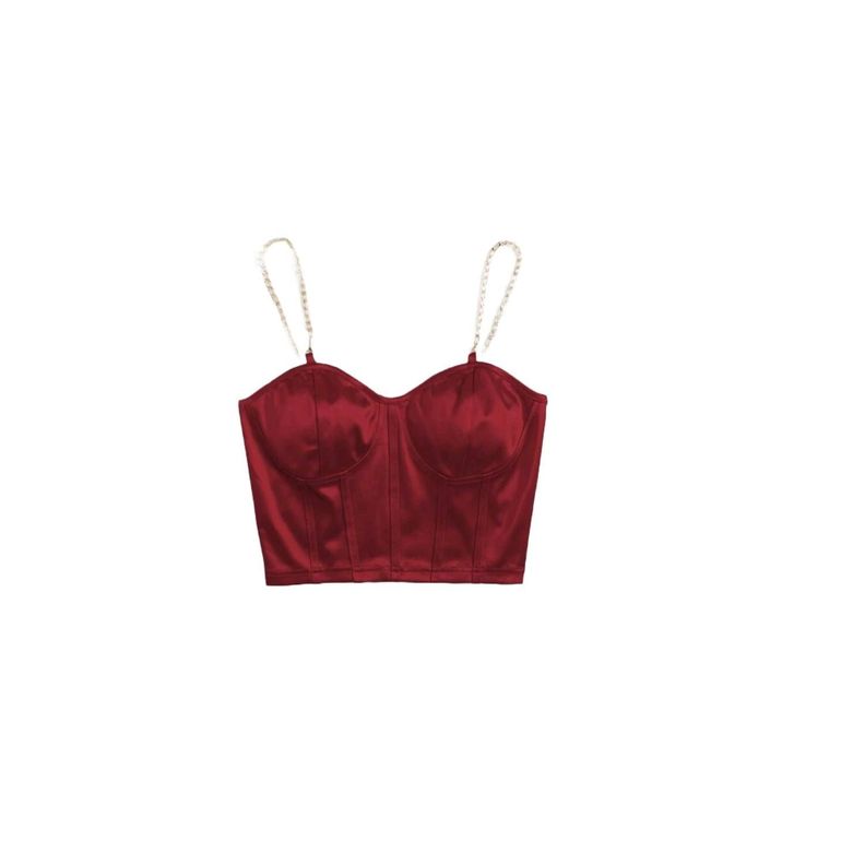 Crop Top Mujer Bustier de Seda-0