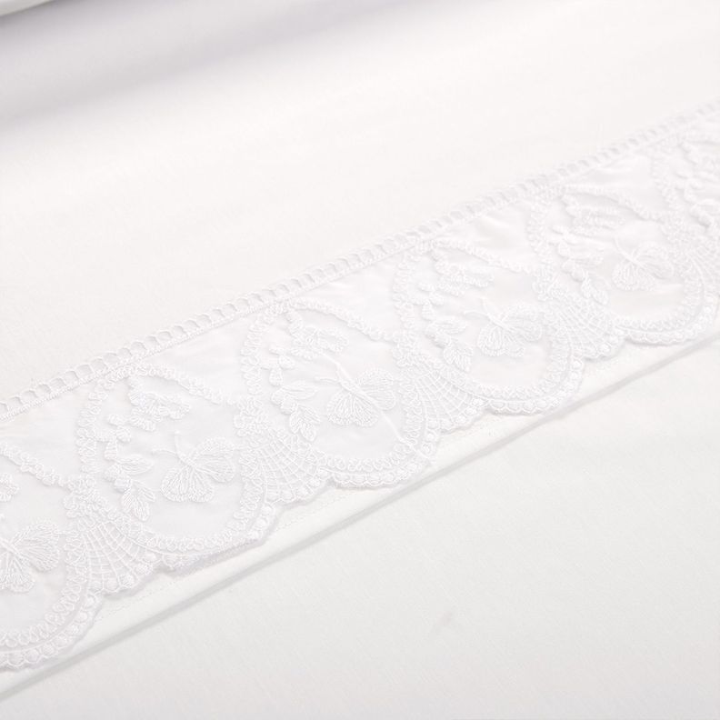 Juego Sabana Broderie Malaga 1.5P Blanco-3