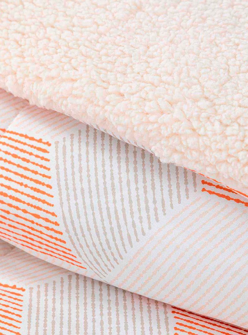 Plumon Reversible Sherpa 1.5 Plaza Block. Terracota-1