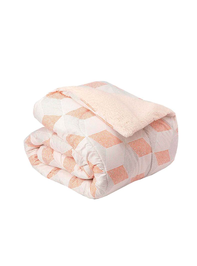 Plumon Reversible Sherpa 1.5 Plaza Block. Terracota-2