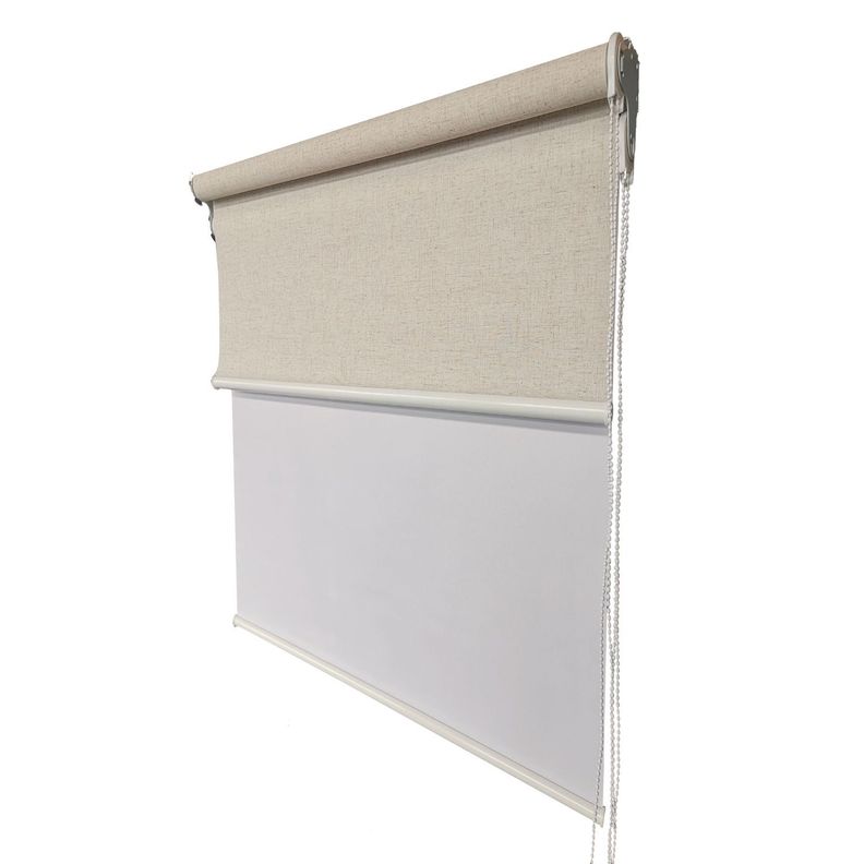 Cortina Roller Doble B.Out+Tela Lino 150X170    -0