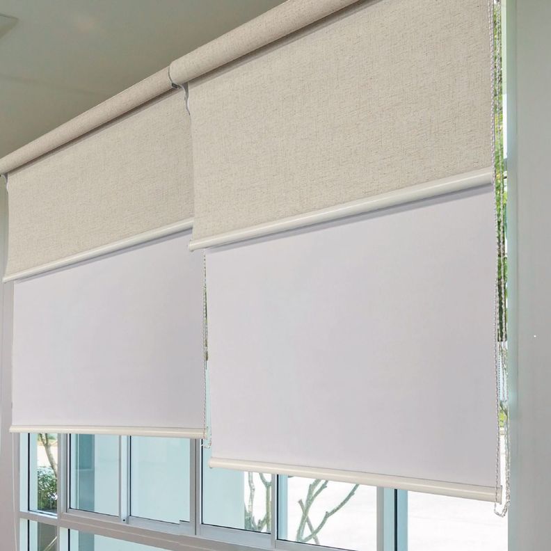 Cortina Roller Doble B.Out+Tela Lino 150X170    -2
