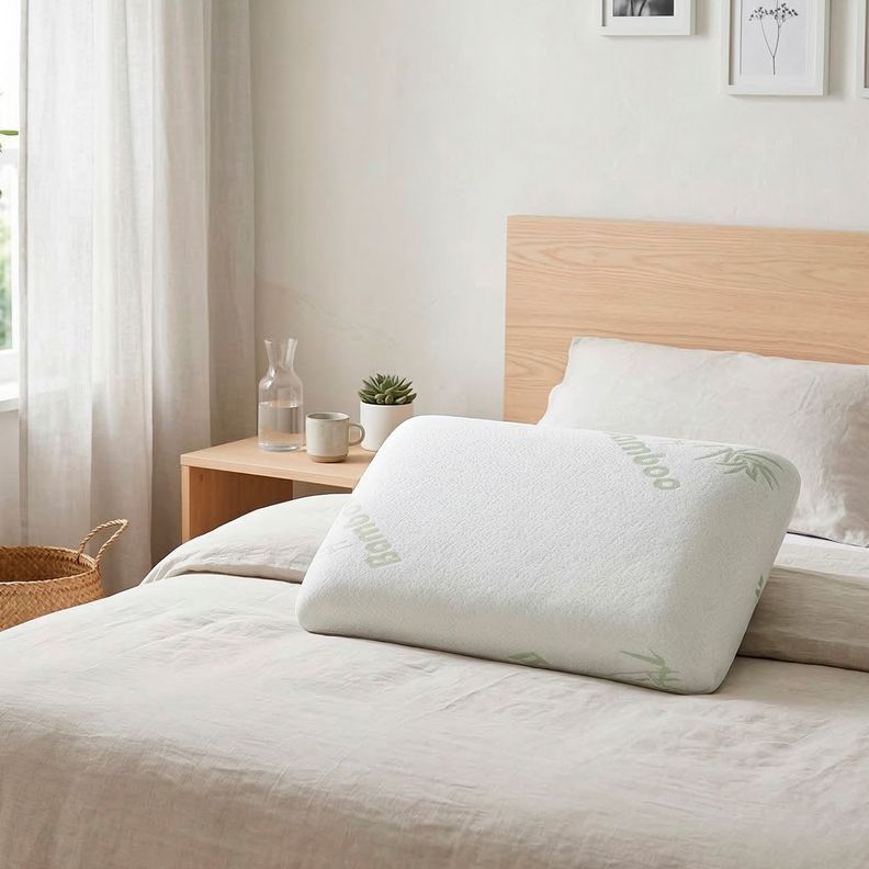 Almohada Viscoelastica Bamboo 40X60 cm Blanco