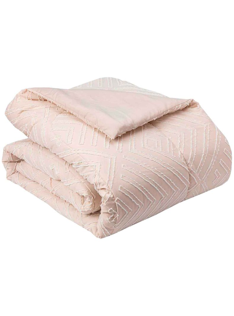 Plumon Jacquard 2 Plazas Flechas Beige-2