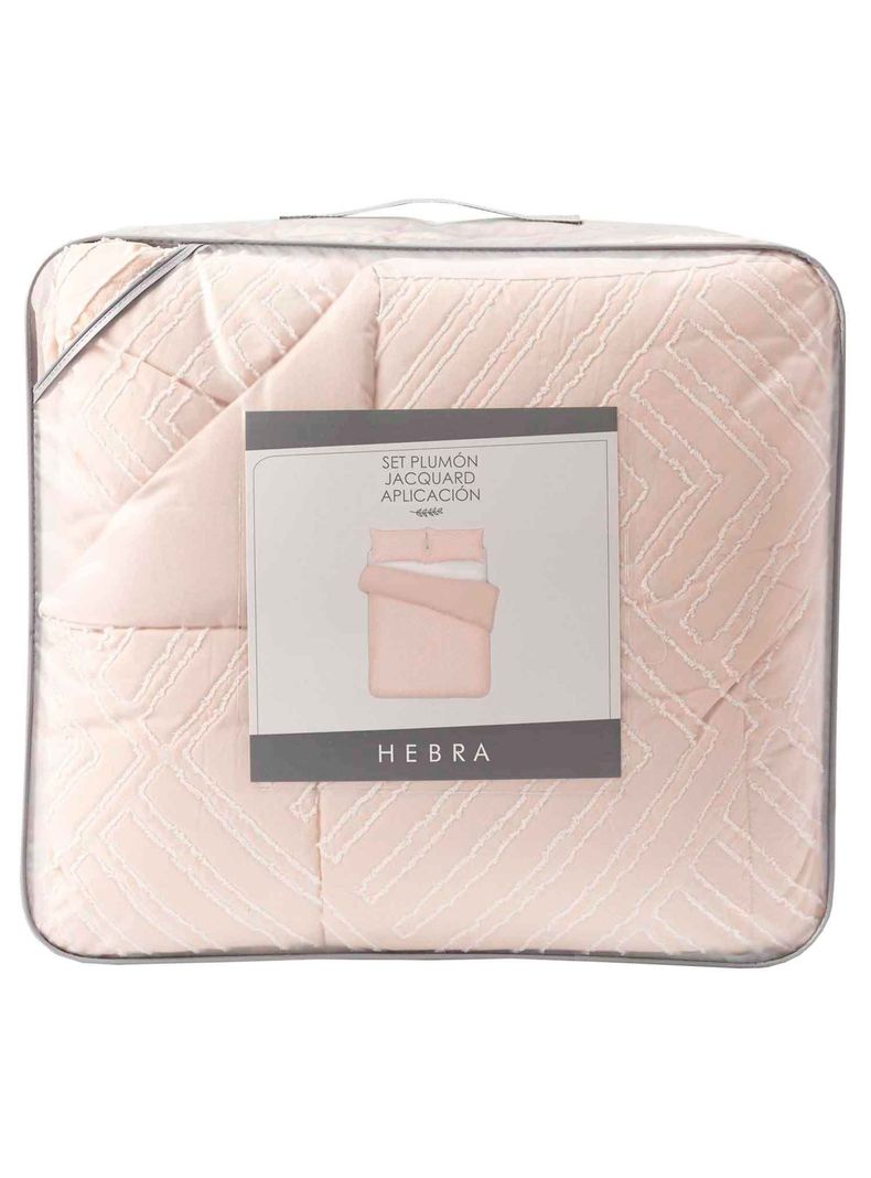 Plumon Jacquard 2 Plazas Flechas Beige-4