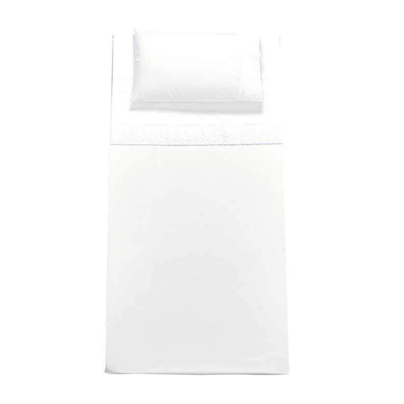 Juego Sabana Broderie Pamplona 1.5P Blanco-0
