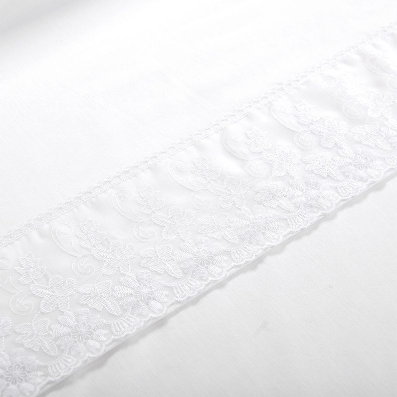 Juego Sabana Broderie Pamplona 1.5P Blanco-1