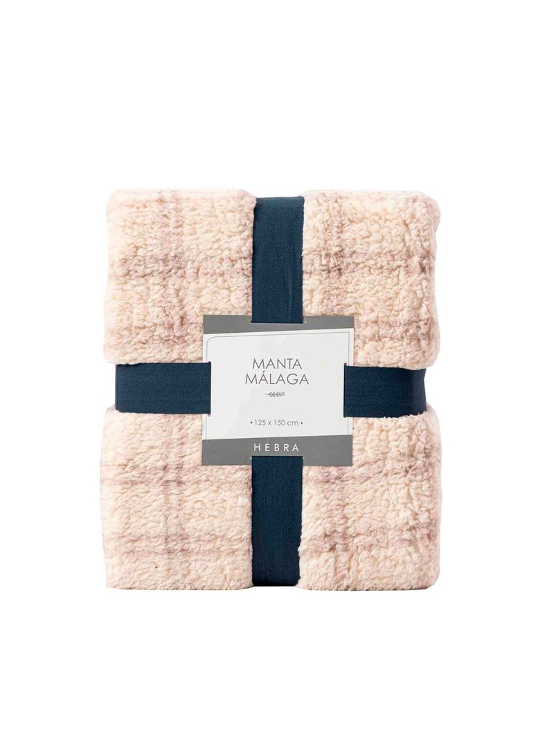 Manta Sherpa 125X150 Malaga Gris/Crudo-0