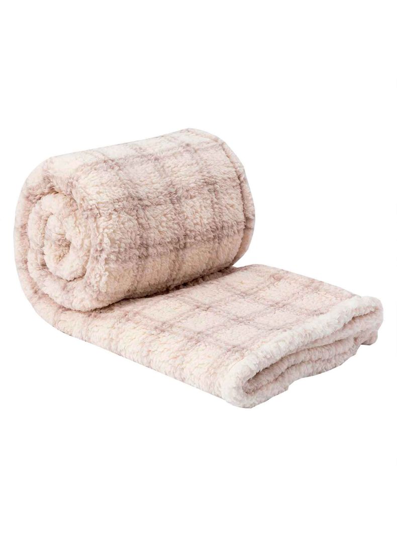 Manta Sherpa 125X150 Malaga Gris/Crudo-4
