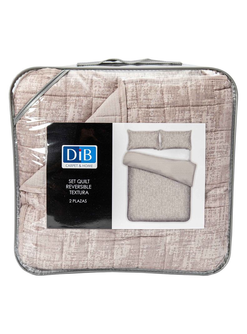 Quilt Reversible Textura 2P Taupe-4