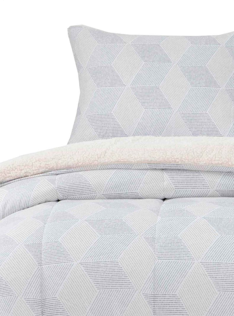 Plumon  Reversible Sherpa 1.5 Plaza Block. Gris-0