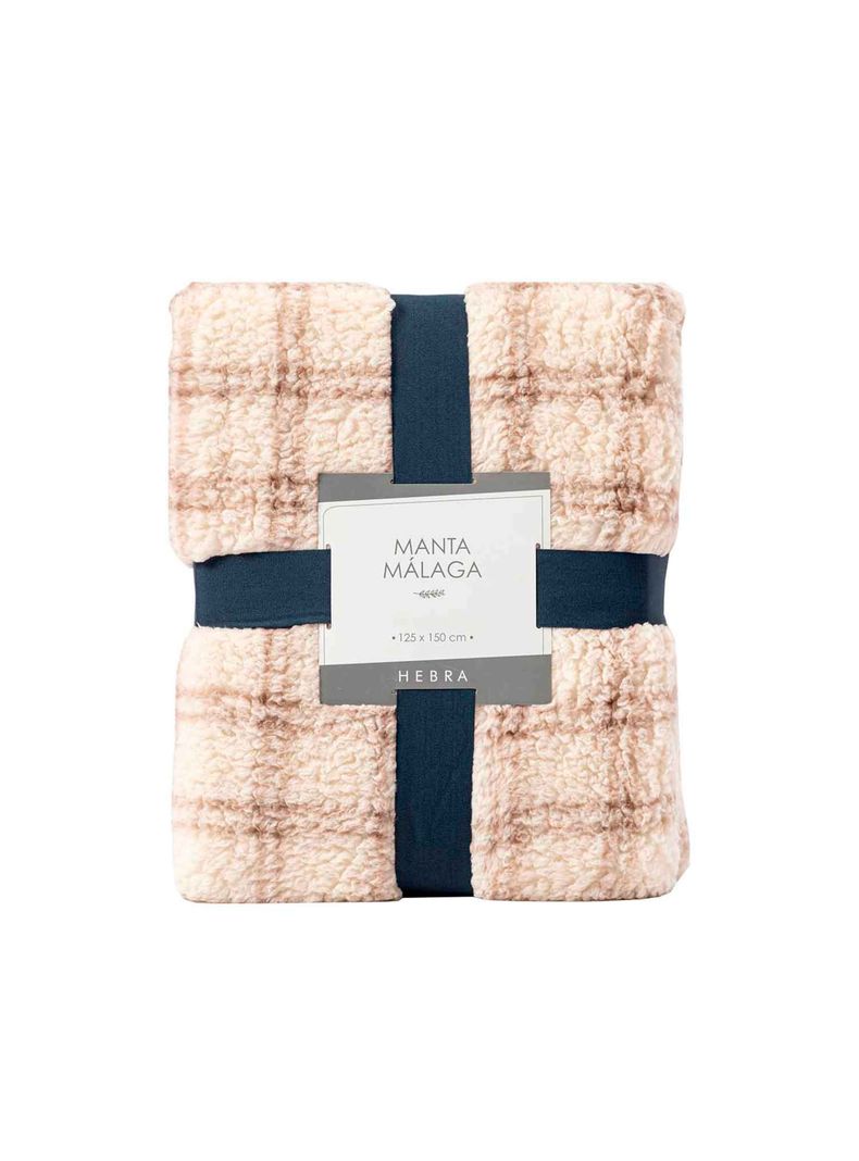 Manta Sherpa 125X150 Malaga Café/Crudo-0