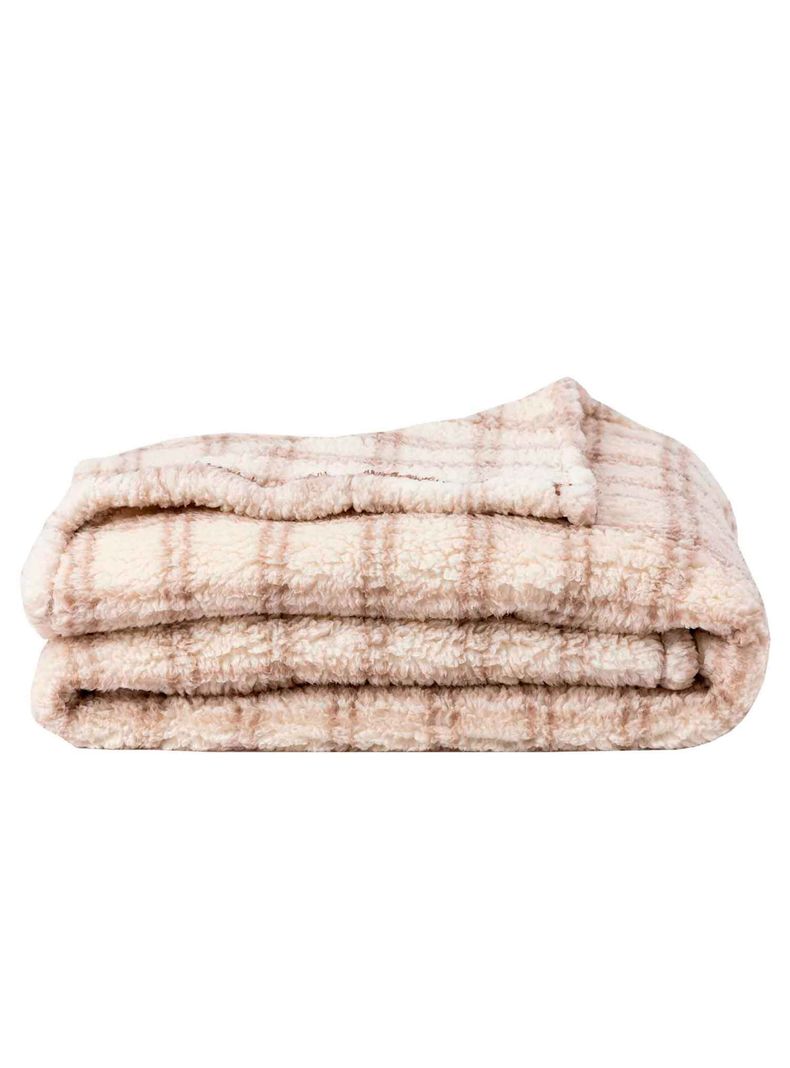 Manta Sherpa 125X150 Malaga Café/Crudo-1