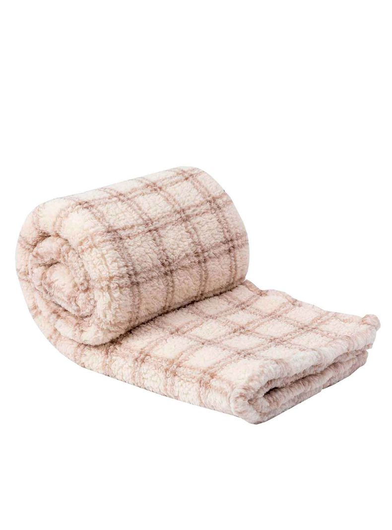 Manta Sherpa 125X150 Malaga Café/Crudo-4
