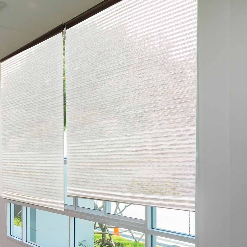 Cortina Roller Natural Fiber Line 150X170 Blanco-4