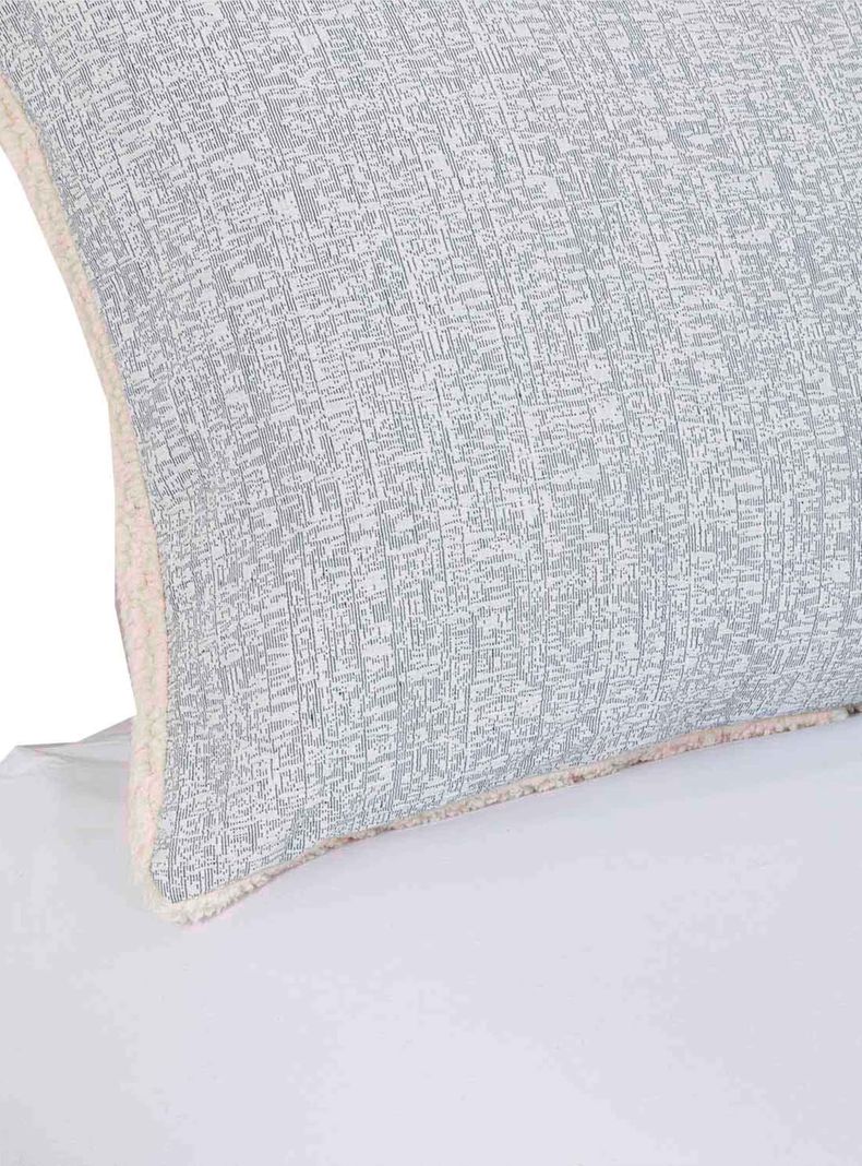 Quilt  Reversible Sherpa King Gris-3