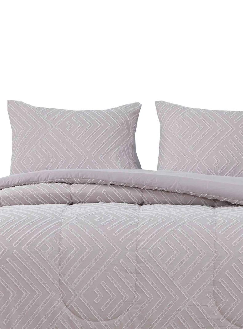 Plumon Jacquard Super King Flechas Gris-0