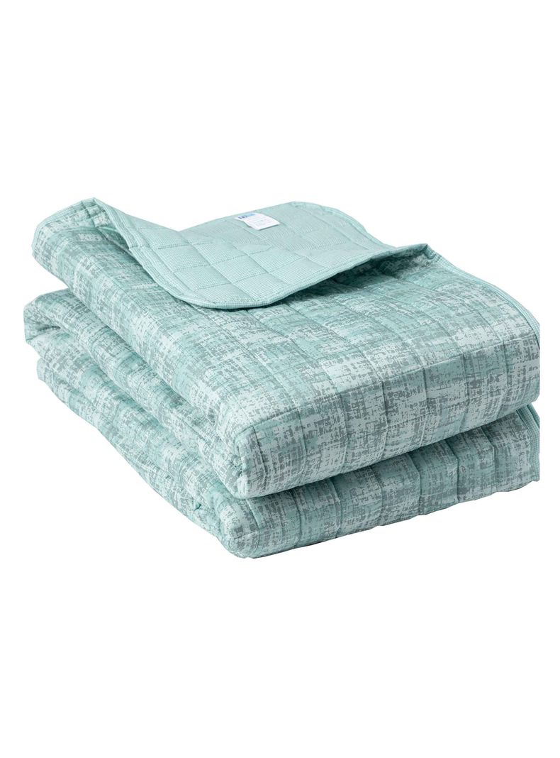Quilt Reversible Textura 1.5P Verde-3