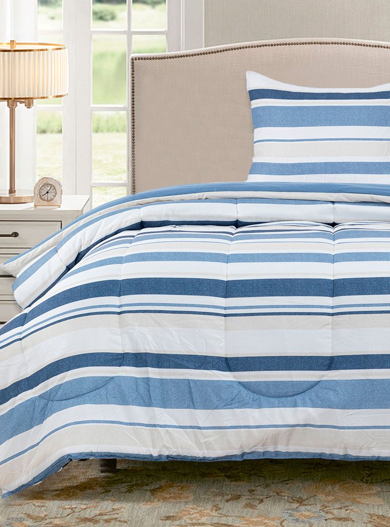 Plumon Rev Estam 1.5P Rayas Azul- Beige-0