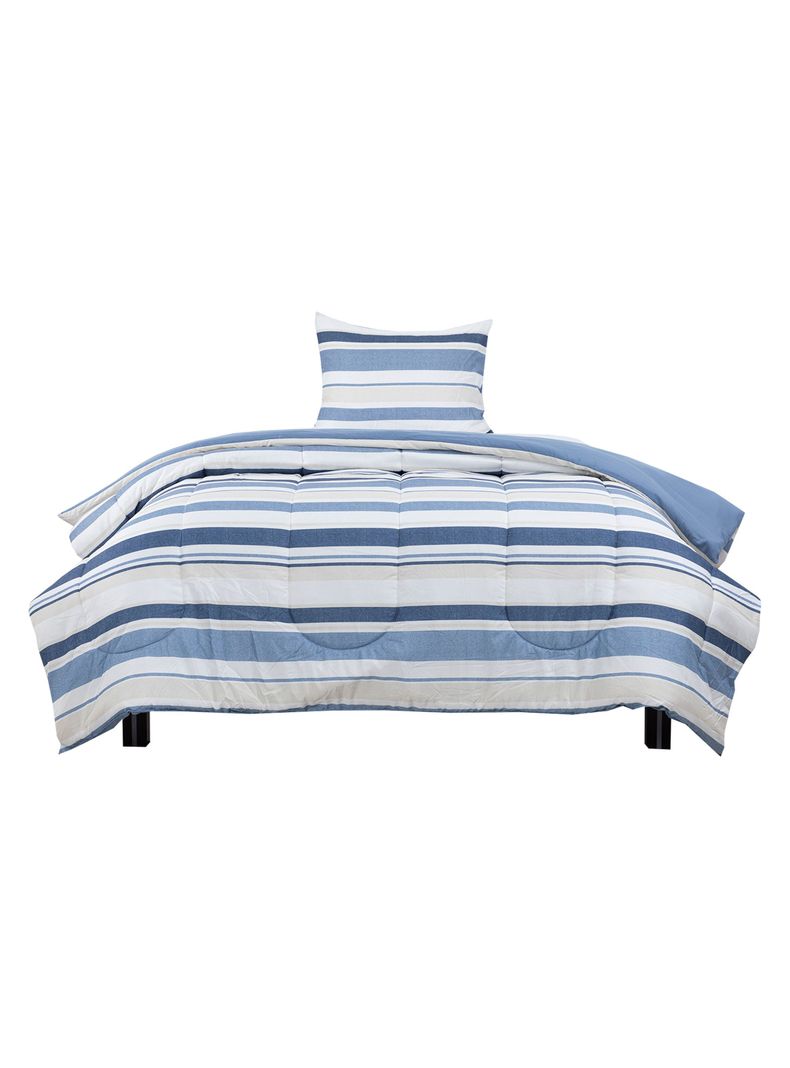 Plumon Rev Estam 1.5P Rayas Azul- Beige-1