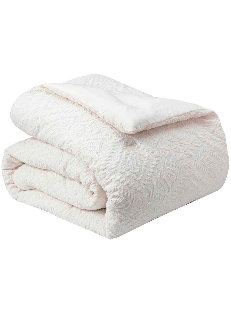Plumon Jacquard 2 Plazas Natural-2