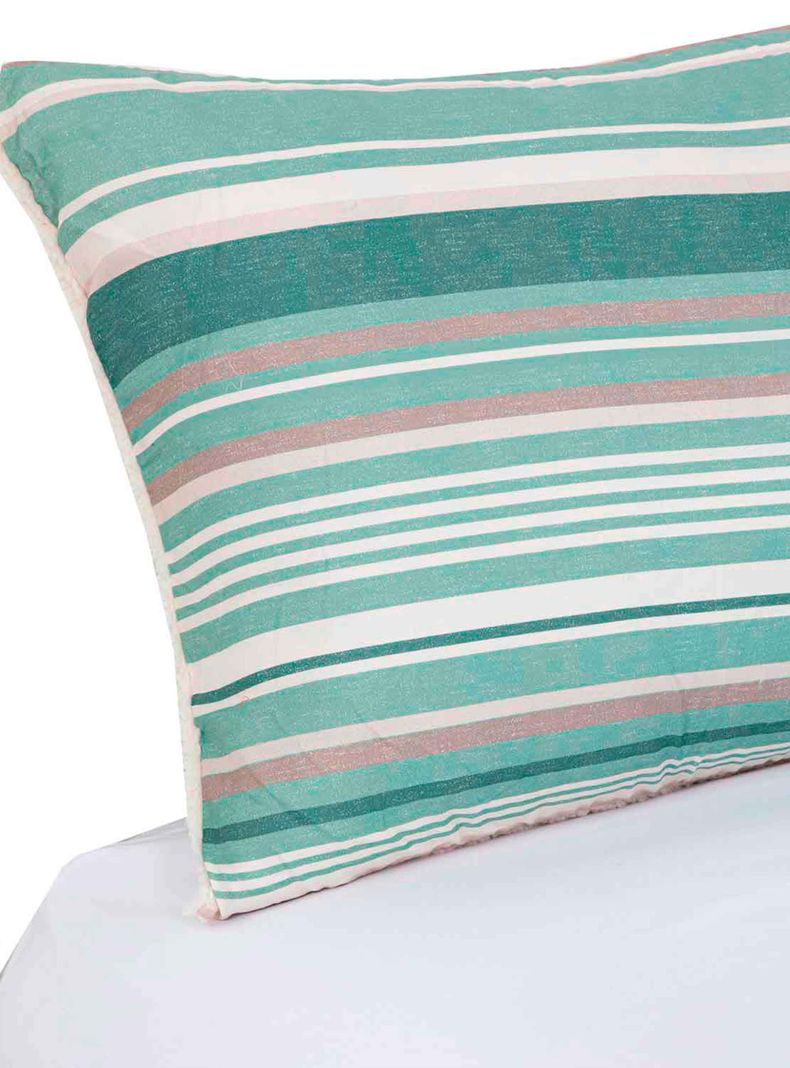 Plumon  Reversible Sherpa 1.5 Plaza Lineas Verde-3