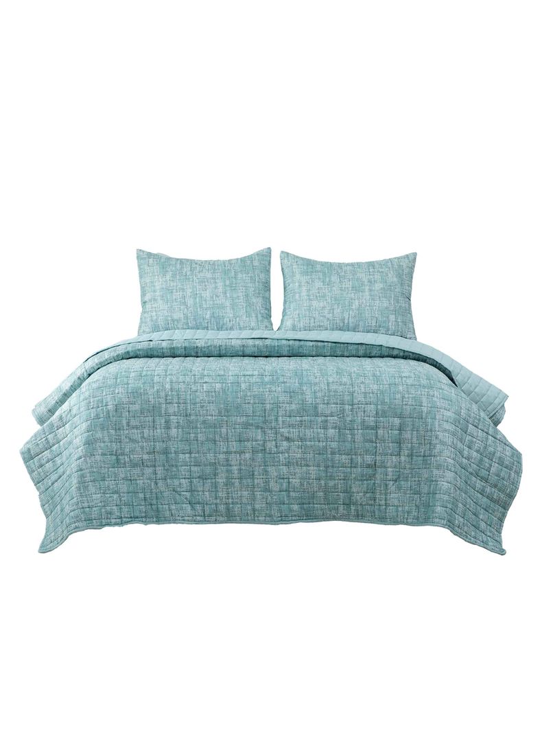 Quilt Reversible Textura King Verde-1