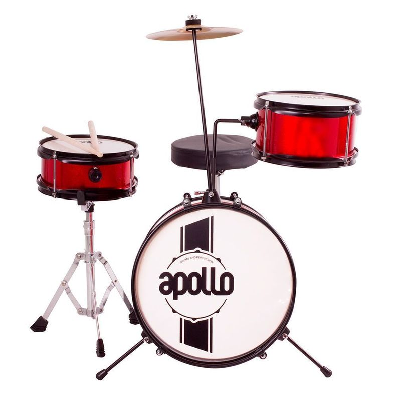Batería acústica para niños EBNI3, color rojo-1