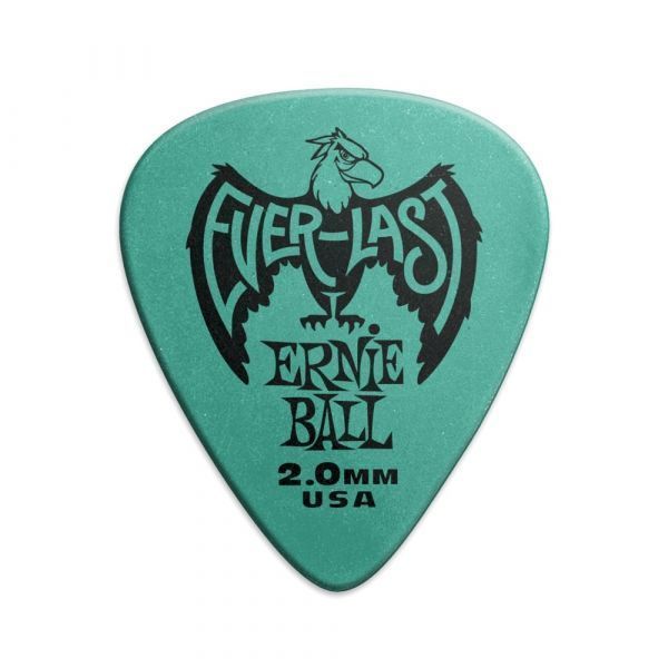 Pack 12 Uñetas Everlast Teal  2.0 mm ERNIE BALL, P09196 -0