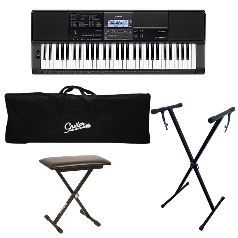 Full Pack Teclado Casio CT-X800 Atril Funda Sillin-0