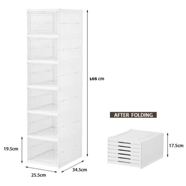 Zapatero Plegable Organizador De Calzado 6 En 1 Extra Resistente-1