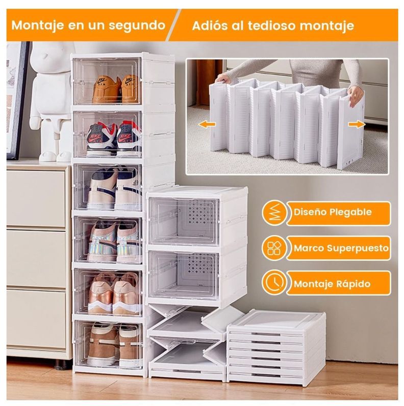  Zapatero Plegable Organizador De Calzado 6 En 1 Extra Resistente-2