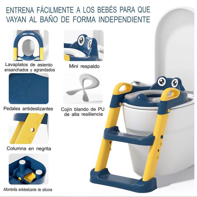 Baño De Entrenamiento Asiento Escalera Plegable Para Niños-2