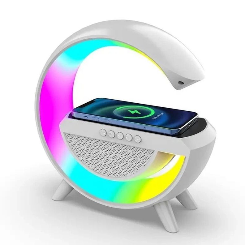 Parlante RGB Lámpara de Mesa Cargador Inalambrico-0