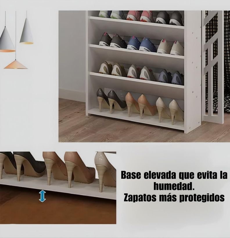 Zapatero 6 Niveles Con Cajon Superior Multifuncional 120x75x17-7