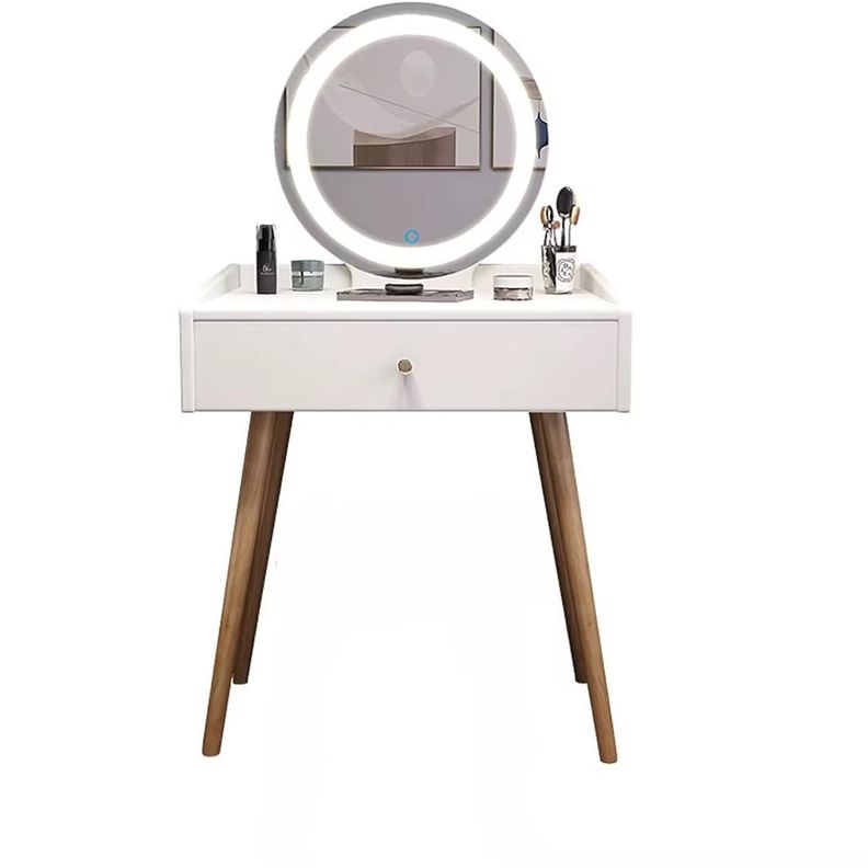 Tocador Con Espejo Led Touch y Cajon 120x50x40 Moderno-0