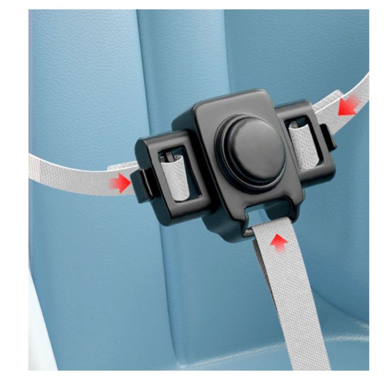 Silla De Comer Para Bebés Azul Portátil Con Ruedas-2