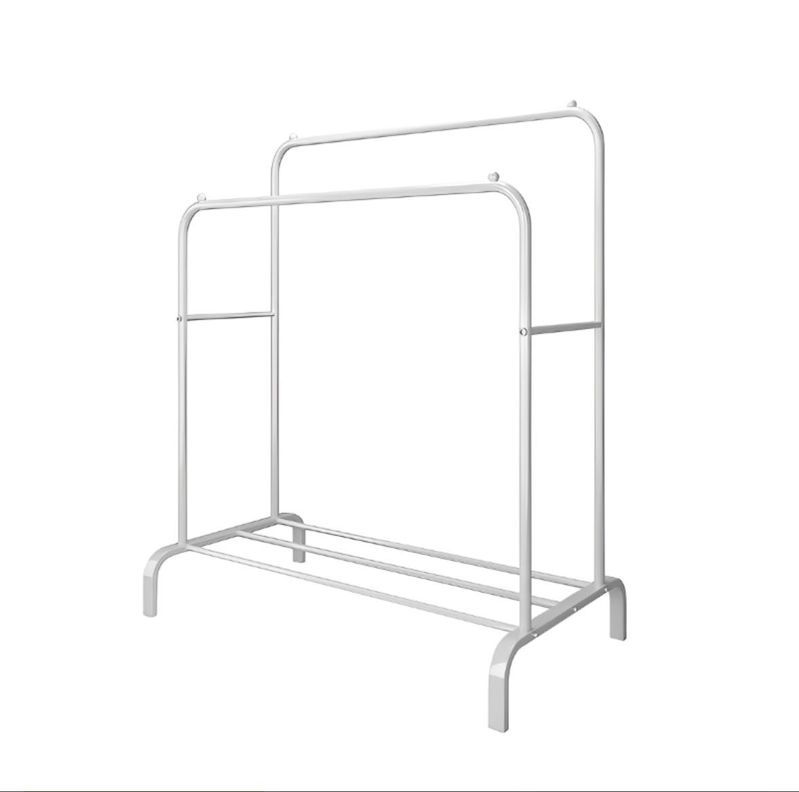Perchero Doble Organizador de Ropa Resistente Hasta 35 Kilos Blanco-1