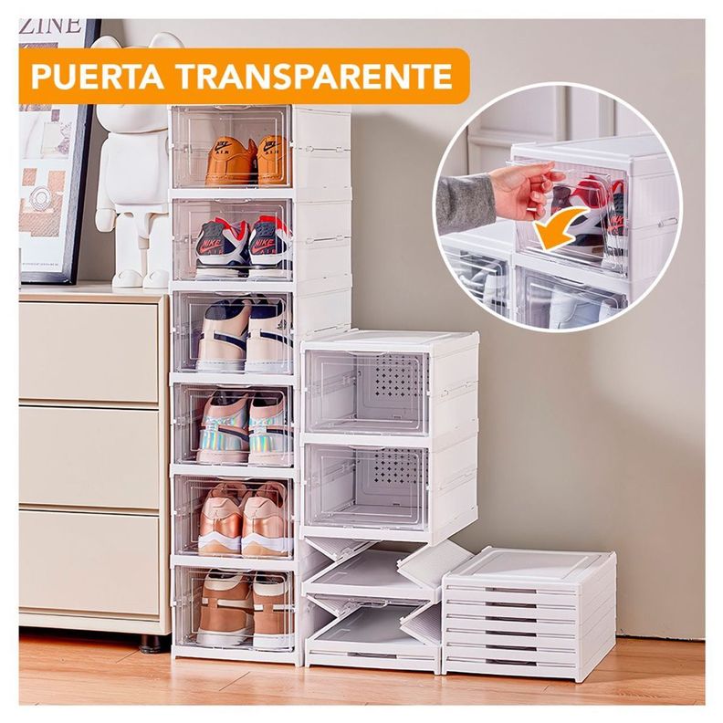  Organizador De Zapatos Plegable 6 Compartimentos Extra-Resistente-2