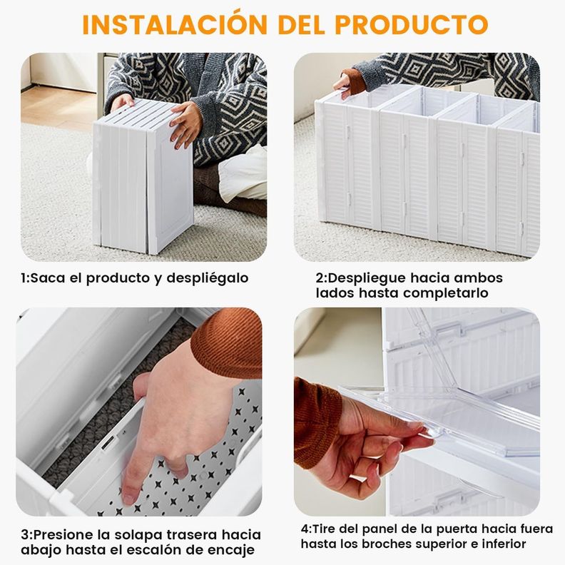  Organizador De Zapatos Plegable 6 Compartimentos Extra-Resistente-4