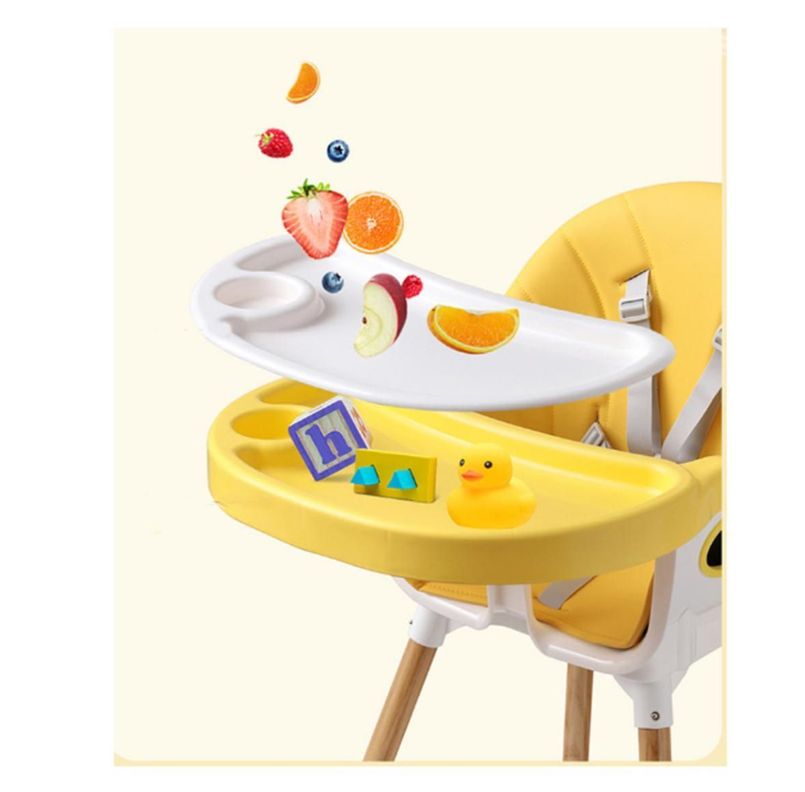 Silla de Comer Para Bebé 2 En 1 Color Amarillo-1