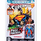 DC COMICS PAGE PUNCHERS SUPERMAN CON FIGURA DE 3 PULGA-0