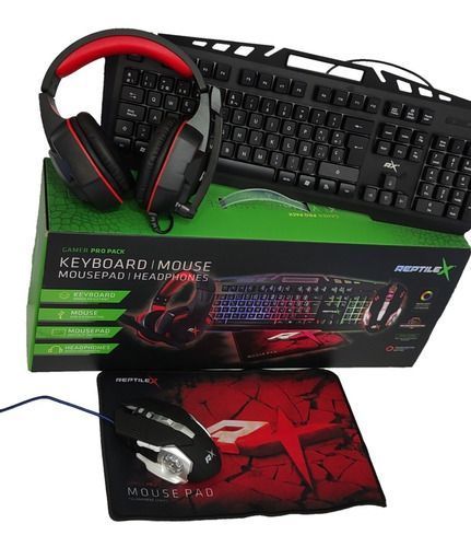 Kit Gamer Mouse Teclado Audífonos Mouse Pad-5