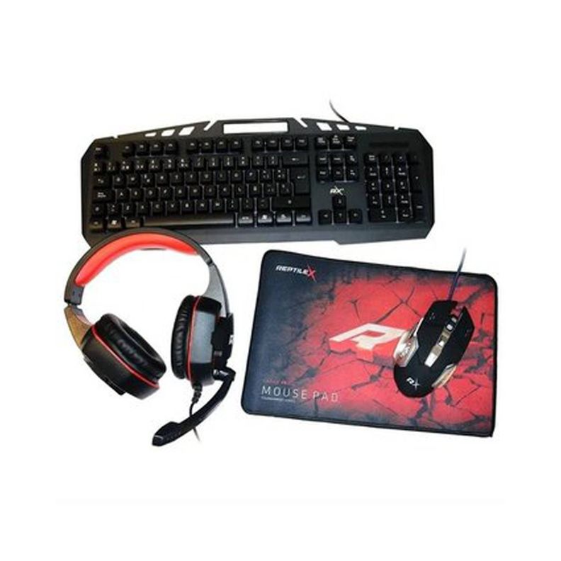 Kit Gamer Mouse Teclado Audífonos Mouse Pad-0