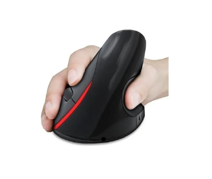 Mouse Inalambrico  2.4G Modelo Vertical + Bateria-0