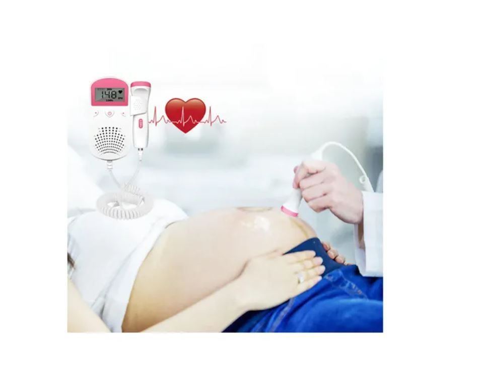 Doppler Fetal Monitor Escucha los Latidos De Tu Bebe + Gel + Pilas-3