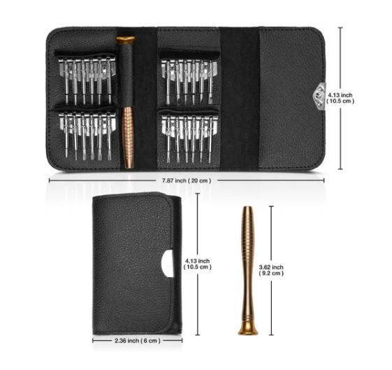 Kit DestornilladoresTorx 25 En 1 Torx Para Celular Black-1